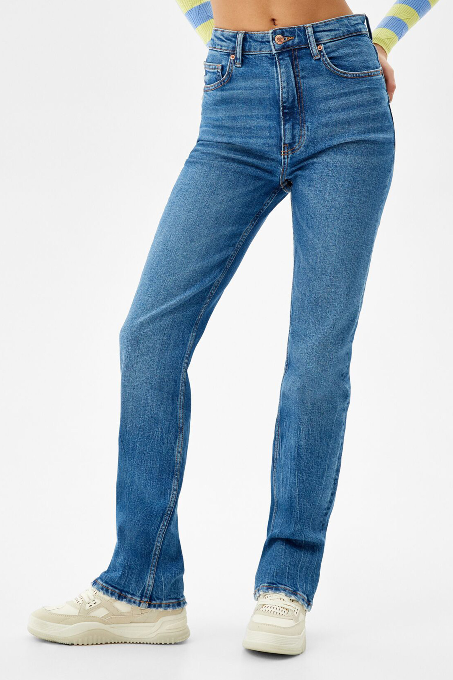 High-Rise Comfort Slim-Fit Straight-Fit Jeans - Afbeelding 4